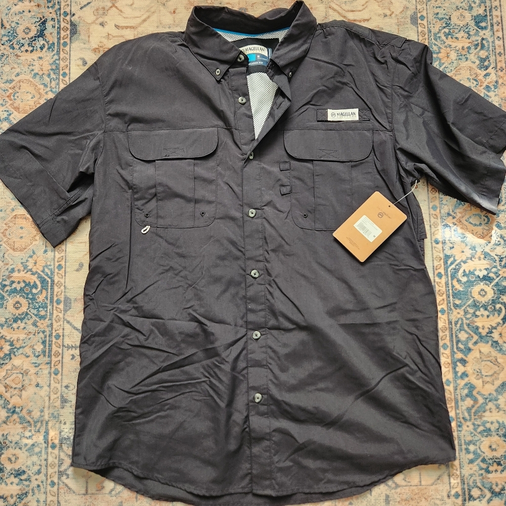Magellan Outdoors Fishing Shirt, Size M, Black